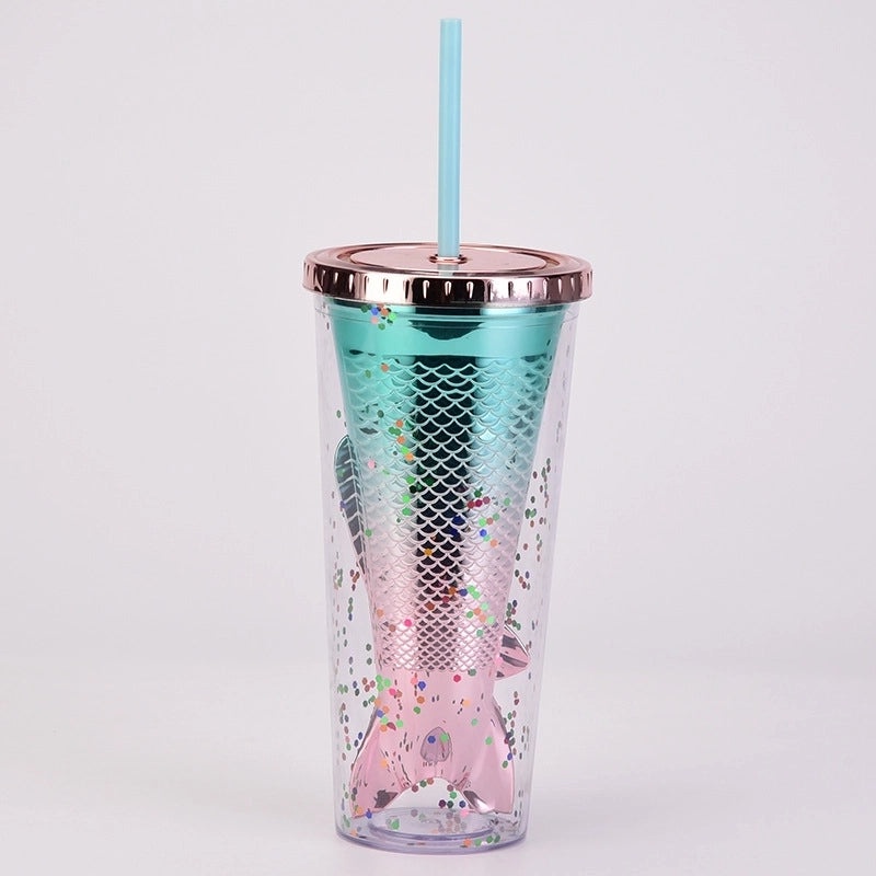 Sparkling Mermaid Tail Water Bottle with Sequins - 1 Piece | Drinkware & Bottles