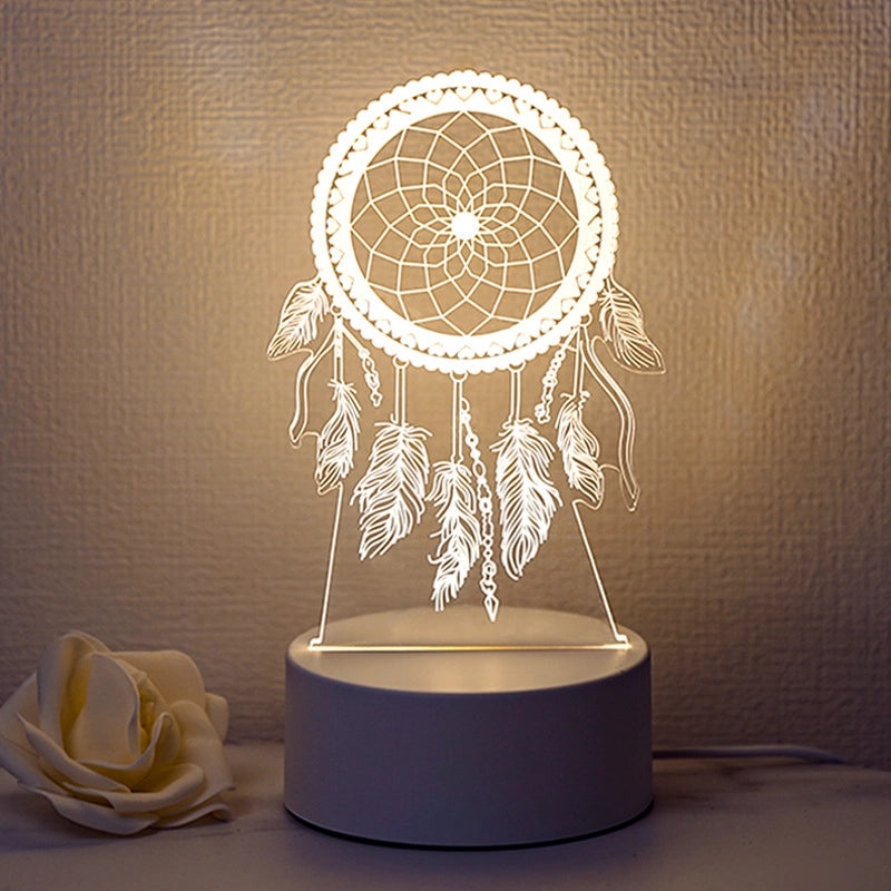 Creative LED Atmosphere Night Light Kids Gift 3D Table Lamp with Custom Logo Lettering|Home Decor & Lighting