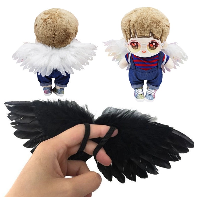 Mini Angel Wings Elastic Rope for 15-20cm Cotton BJD Dolls Feathers Toy Accessories | Doll Accessories