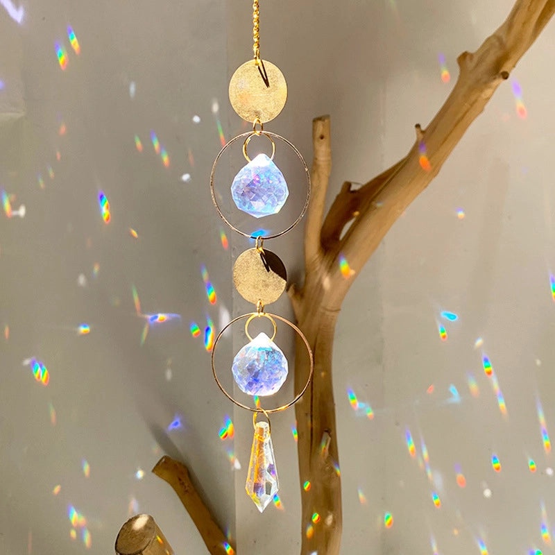 Geometric Moon Crystal Pendant Minimalist Wall Decor|Home Decor