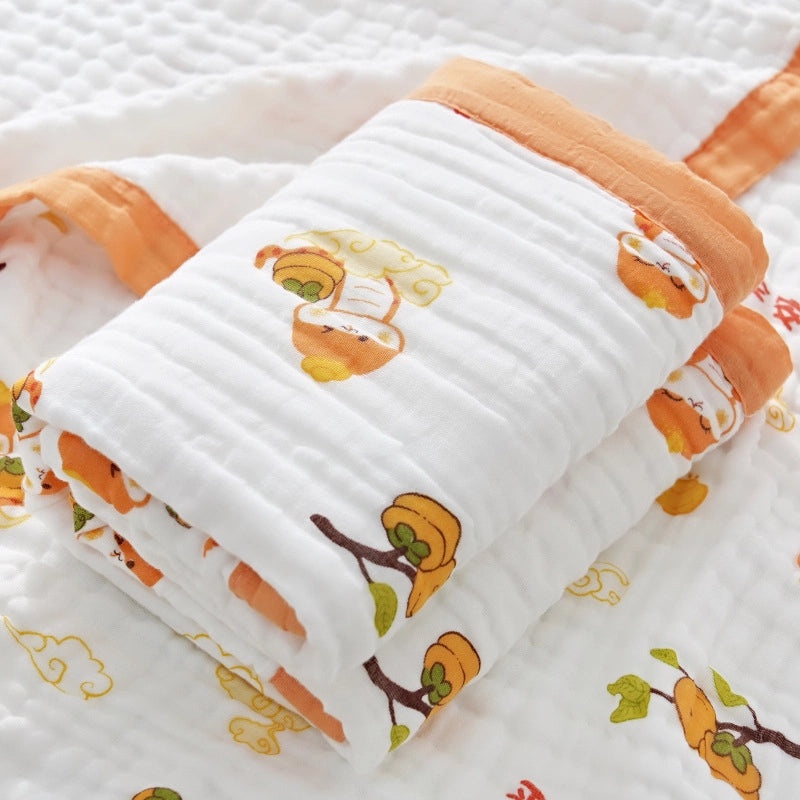Soft Baby Bath Towel | Newborn Six-layer Gauze Cotton Absorbent Bath Quilt | Baby Care Essentials|婴儿用品