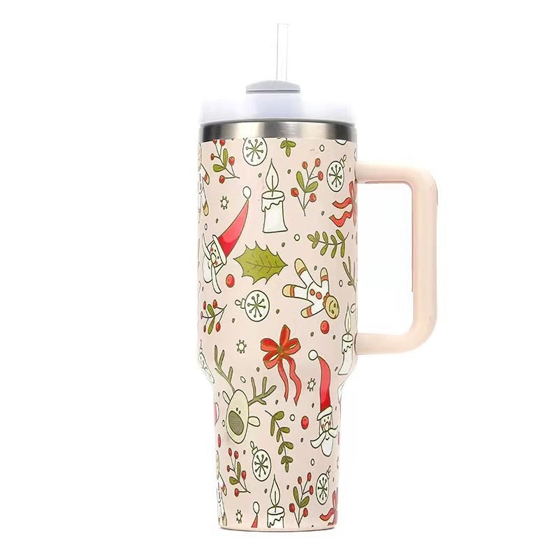 Festive Cartoon Stainless Steel Water Bottle for Christmas | Kitchen & Dining