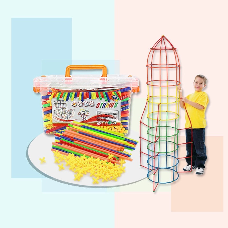 Creative 4D Straw Building Blocks Toy for Kids 3-7 Years | Early Education & DIY Toys