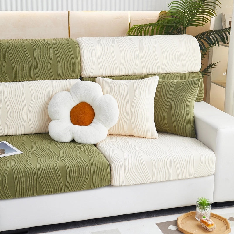 Four Seasons Universal Sofa Cover Anti-Slip Full Cover Jacquard Fleece Cat Scratch Resistant Cushion Cover|Home Decor & Furniture