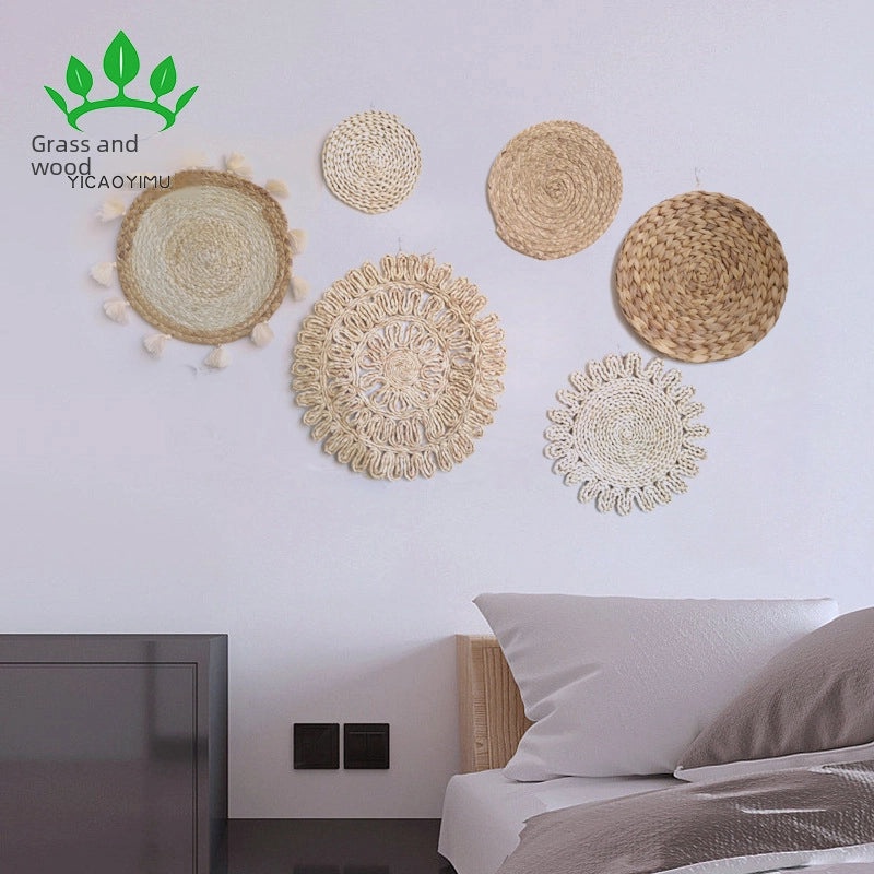 Ethnic Straw Wall Hanging Moroccan Style Home Decor Sofa Bedside Accent|Home Decor