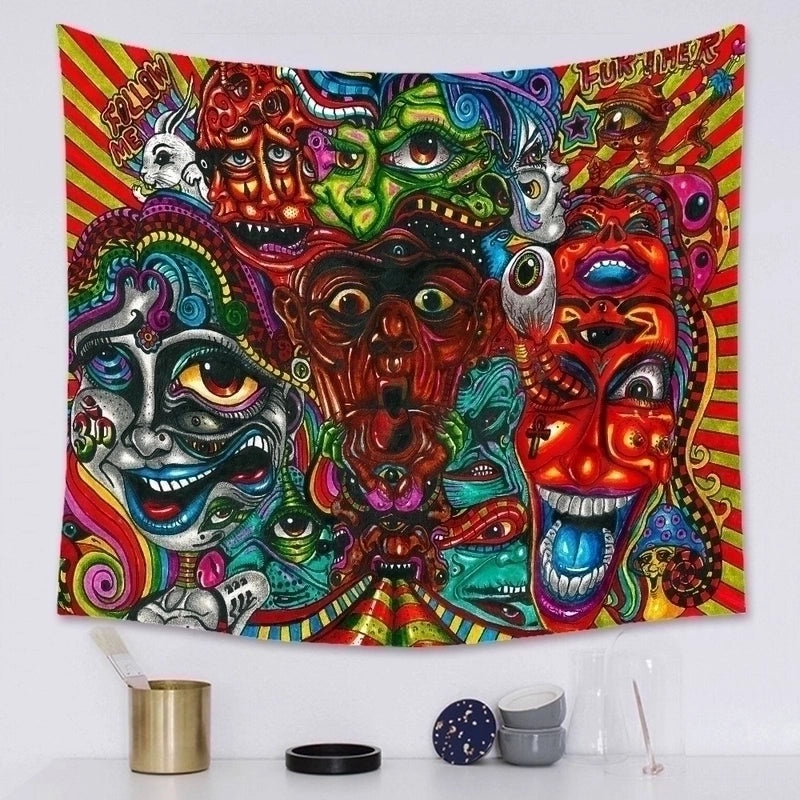 Bohemian Punk Style Printed Tapestry Wall Hanging for Bedroom | Home Decor Tapestries