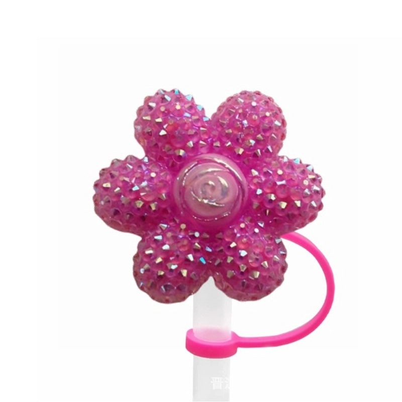 Pastoral Star Fruit Resin Straw Cap, Cute Casual Decorative Silica Gel Cover | Drinkware Accessories