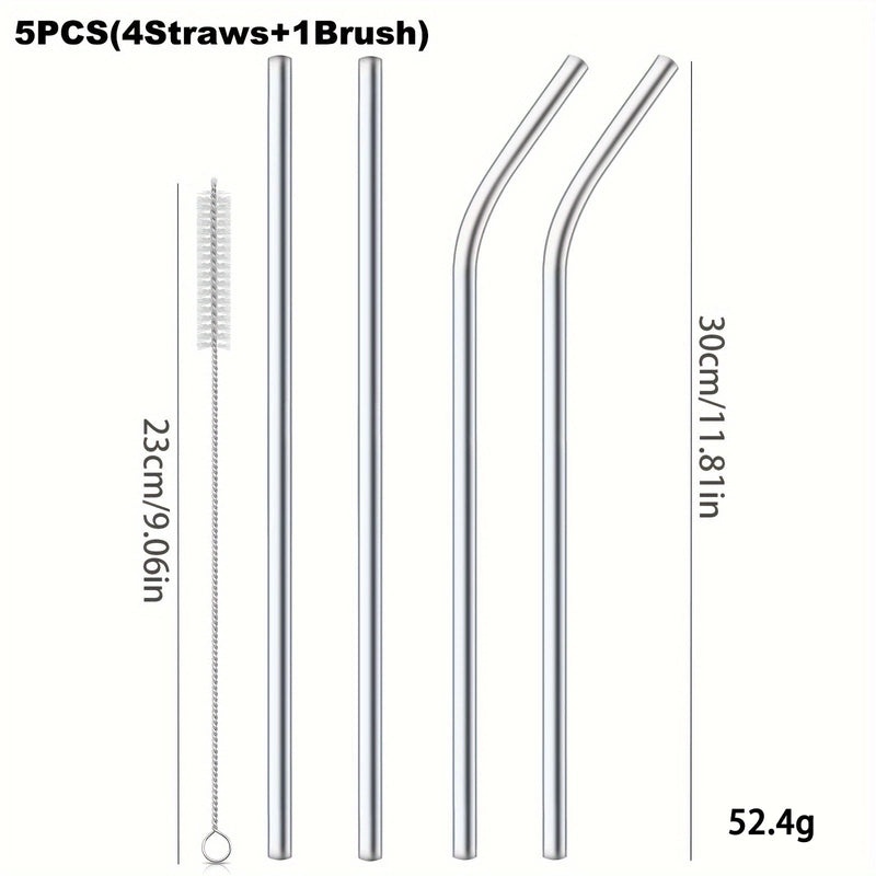 304 Stainless Steel Reusable Straw Solid Color for Casual Vacation | Drinkware & Bar Accessories
