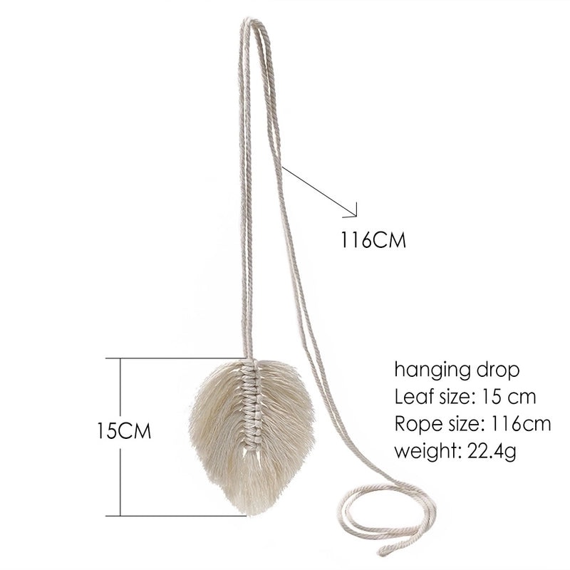 Bohemian Cotton Thread Strap with Pastoral Leaf Design|Fashion Accessories