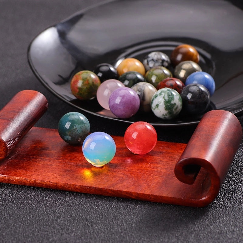 Minimalist Round Natural Stone Gem Crystal Decor|Home Decor Accessories