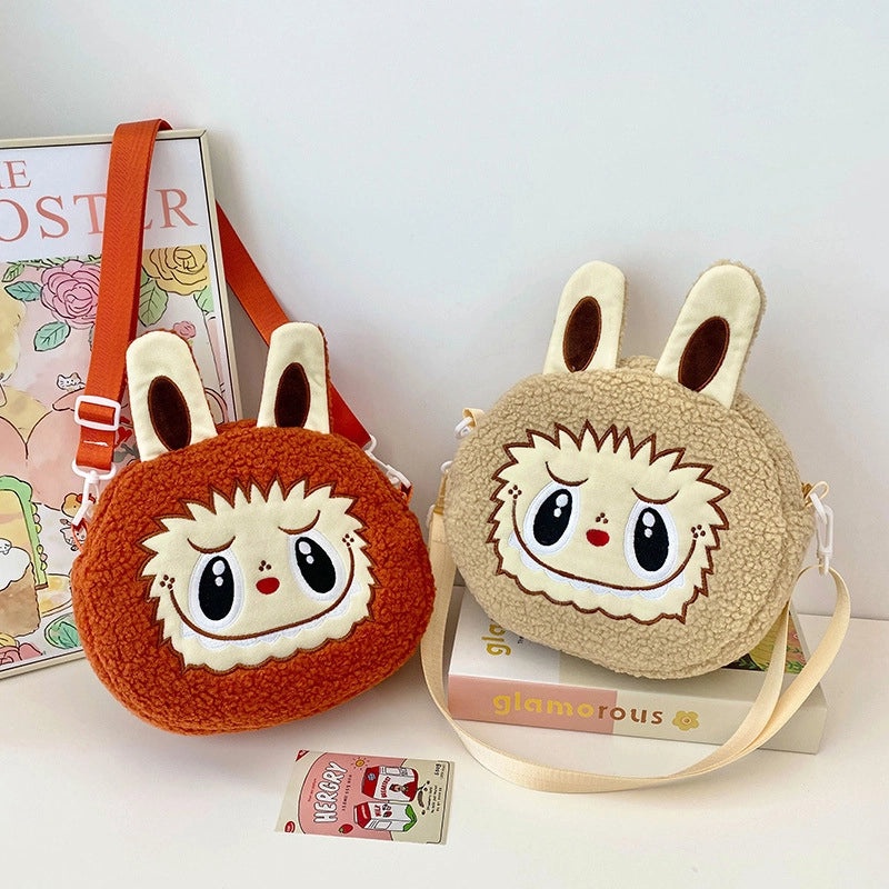 Cartoon Bubble Mart Plush Backpack Kids Diagonal Cloth Bag City Paradise Style | Children’s Bags