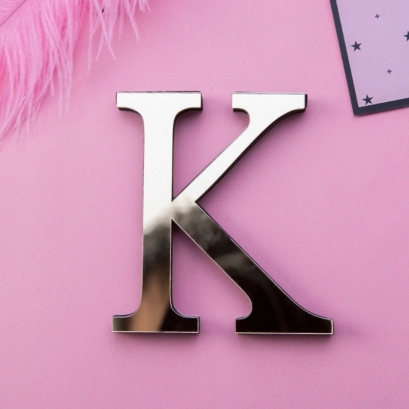 Golden Acrylic Mirror Letters Wall Decal EVA Foam Art Creative Home Decor | Home Decor & Wall Stickers