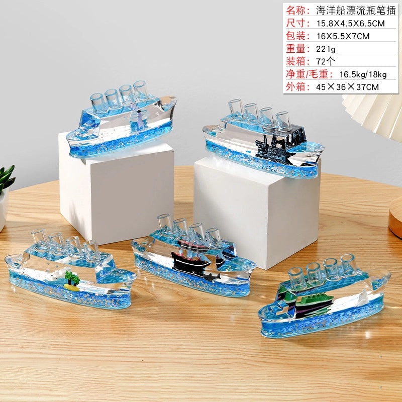 Creative Cartoon Liquid Oil Drop Ornament Transparent Acrylic Pressure Relief Craft|Home Decor Gifts