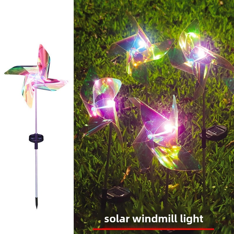 Solar Rotating Windmill Floor Lamp LED Garden Light Outdoor Decorative Lawn Landscape Lamp|Outdoor Garden Lighting