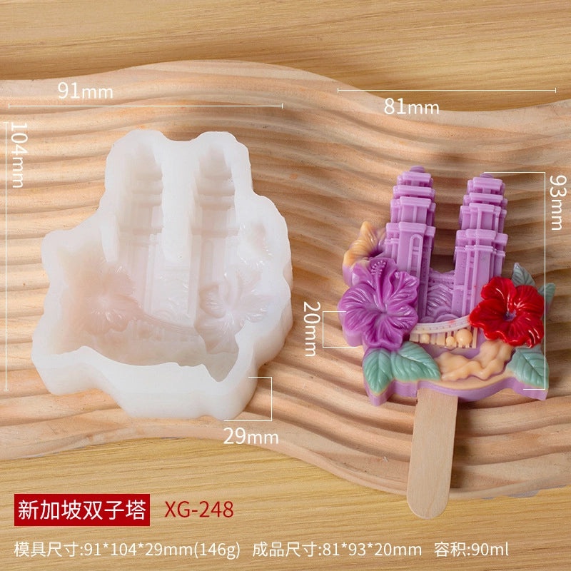 Sanxin Fanhua Silicone Ice Cream Mold Homemade Popsicle Maker Creative Grinding Tool for Scenic Spots|Kitchen & Dining Accessories
