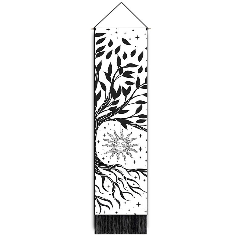 Nordic Sun and Moon Wall Tapestry Cotton Linen Blend Home Decor|Home Decor & Wall Art