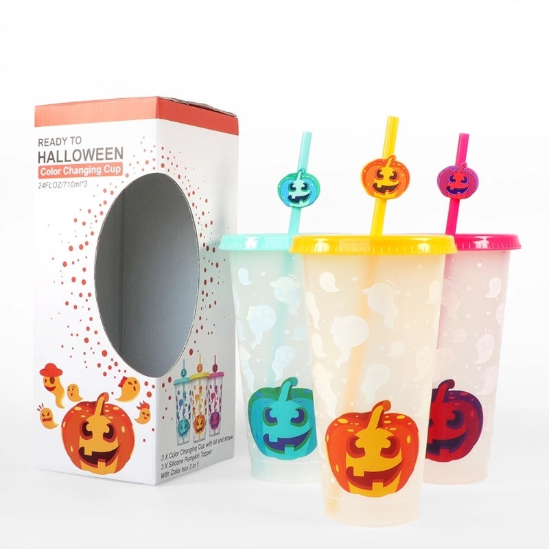Halloween Themed Cartoon Plastic Water Bottles for Casual Use|Drinkware & Bottles