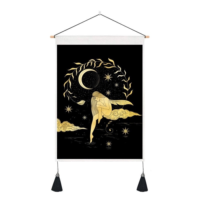 Vintage Starry Sky and Moon Wall Tapestry|Home Decor