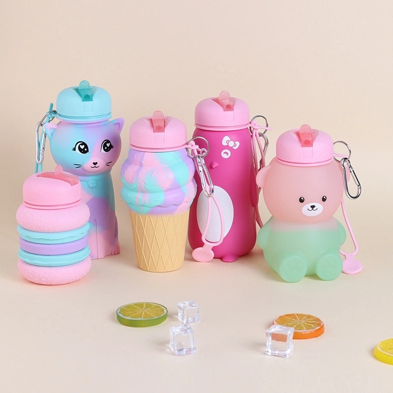 Stylish Multicolor Silica Gel Water Bottle for Everyday Use 1 Piece | Drinkware & Water Bottles