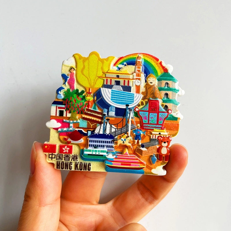 3D Travel Refrigerator Magnet Stickers Europe Cities Souvenirs Creative Tourist Gifts|Home Decor & Magnets