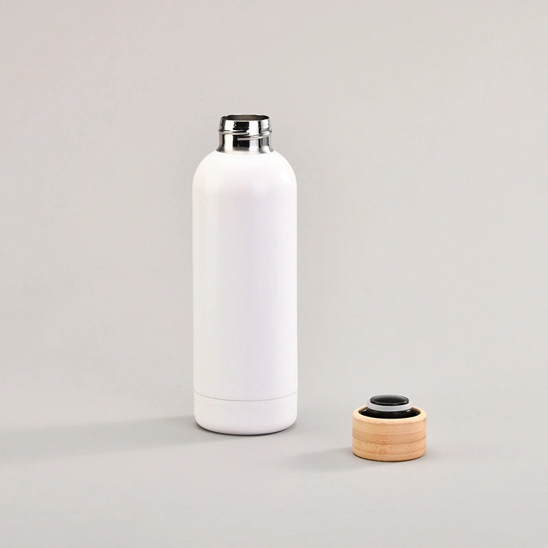 304 Stainless Steel Insulated Sports Water Bottle with Bamboo Lid Large Capacity Portable | Sports & Outdoors