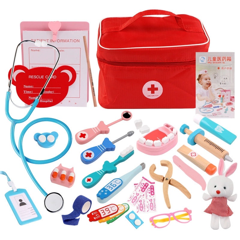 Colorful Wooden Doctor Toy Set for Kids|Educational Wooden Toys