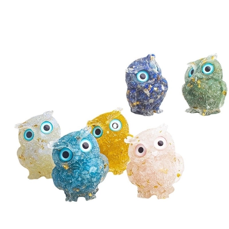 Minimalist Owl Gemstone Agate Decor Crystal Figurines for Home|Home Decor Ornaments