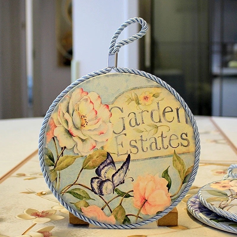 Floral Ceramic Placemat for Casual Vacation Dining 1 Piece|Home & Kitchen Table Linens