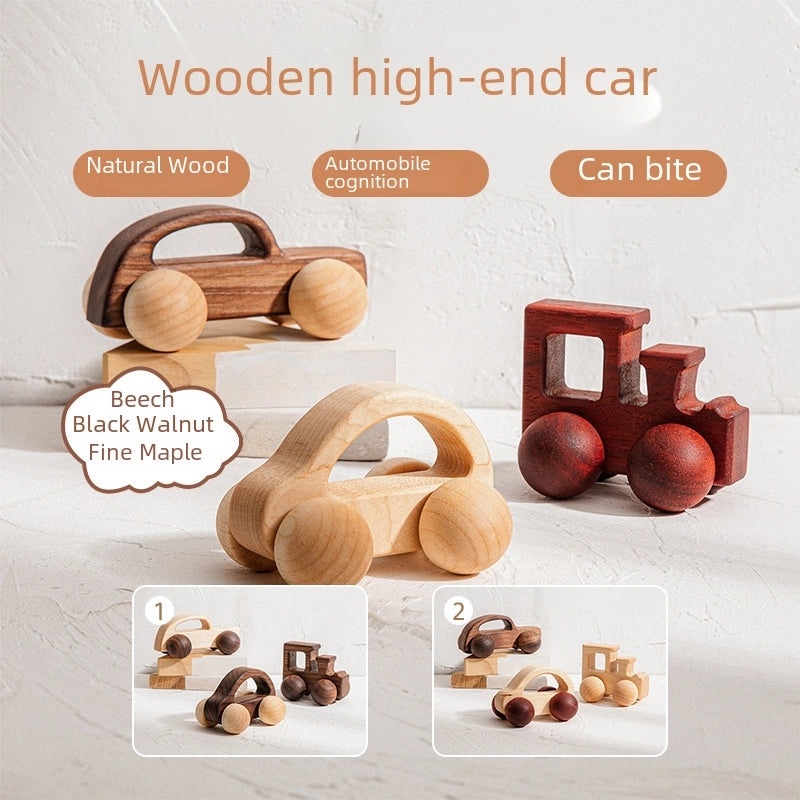 Walnut Wooden Mini Color Car Toy for Kids | Early Learning Building Blocks | Baby Educational Cart | Wooden Educational Toys|Building Toys