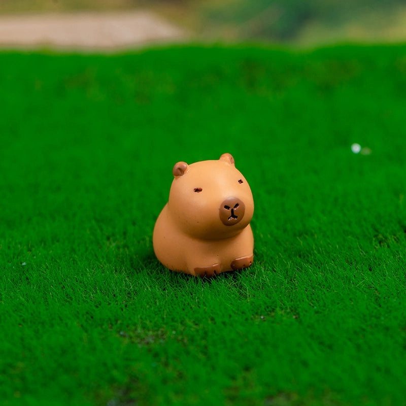 Handmade Resin Cute Capybara Figurine Micro Landscape Decor for Car and Desktop | Home Decor & Accessories