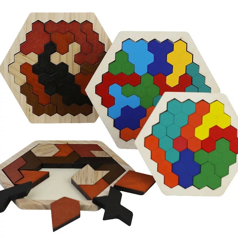 Colorful Wooden Puzzle Toys for Toddlers Ages 3-6 | Educational Toys & Puzzles
