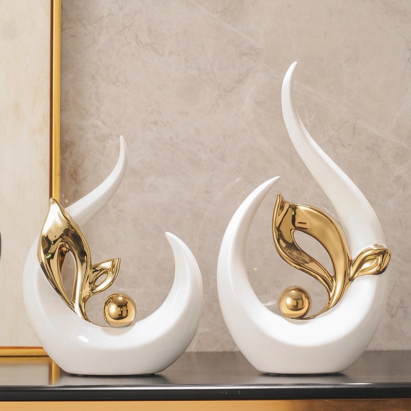 Smooth Sailing Wine Cabinet Decor Set Light Luxury Modern Style High-End Living Room TV Cabinet Office Ornament|Home Decor