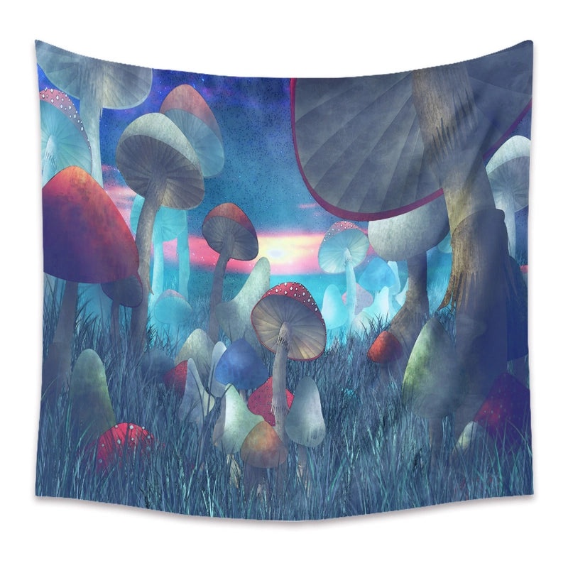 Mushroom Themed Wall Tapestry for Home Decor | Home Decor & Wall Art