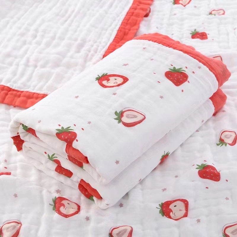 Soft Baby Bath Towel | Newborn Six-layer Gauze Cotton Absorbent Bath Quilt | Baby Care Essentials|婴儿用品