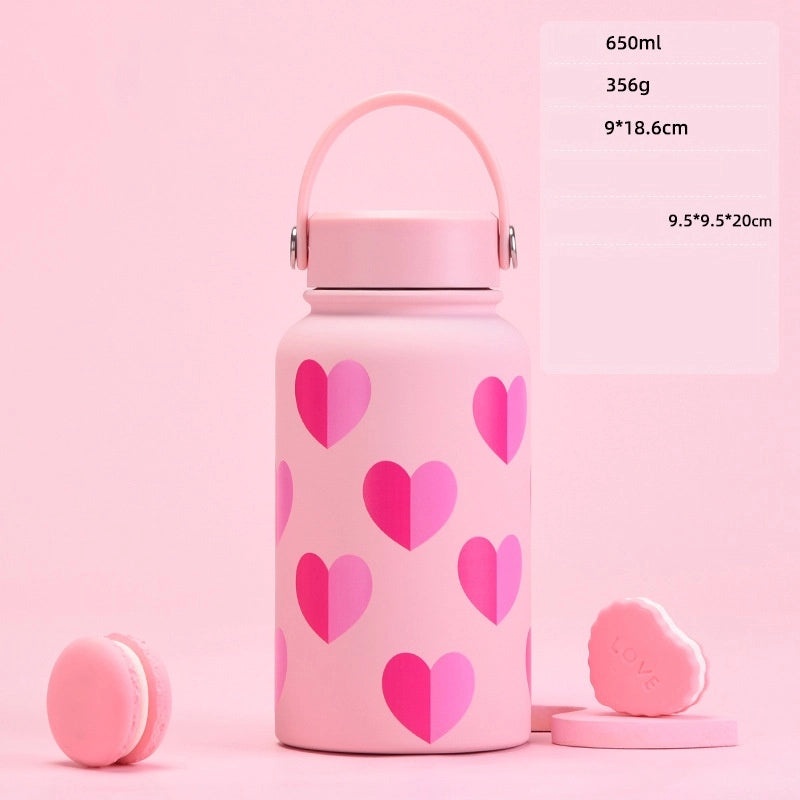 Red Heart Stainless Steel Thermos Cup 304 Material 1 Pc|Drinkware & Thermoses