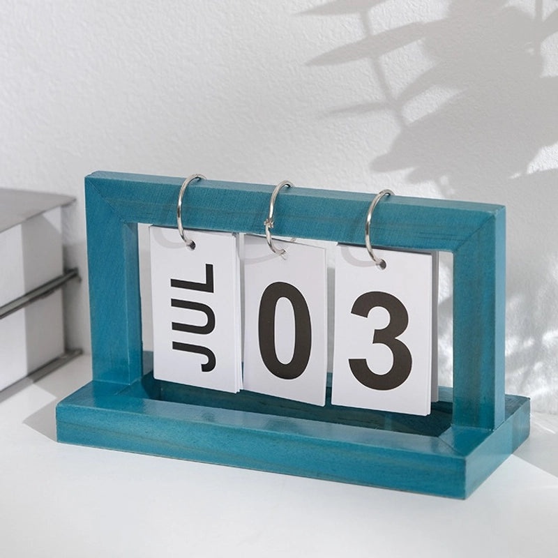 Minimalist Geometric Wooden Calendar Ornaments for Home Decor | Home Decor & Accessories