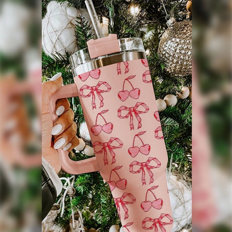 10 Pieces Casual Letter Cherry Flower Stainless Steel Accessories Set | Jewelry & Accessories