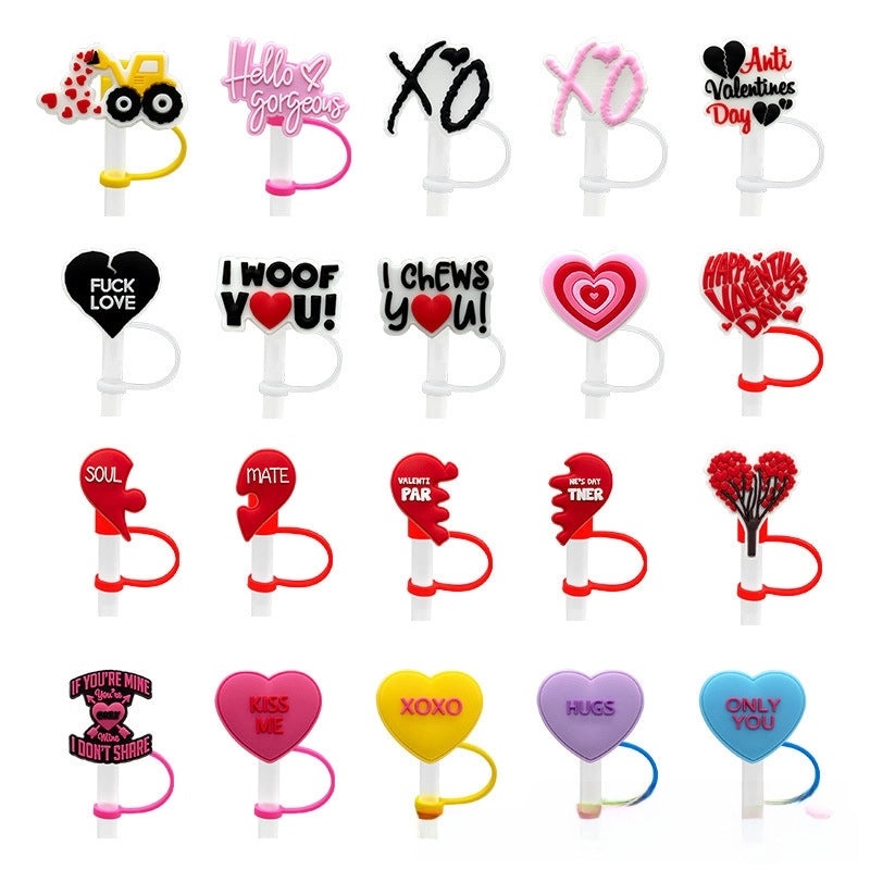 Cartoon Silicone Straw Caps for 8-10mm Straws | Personalized Drink Accessories