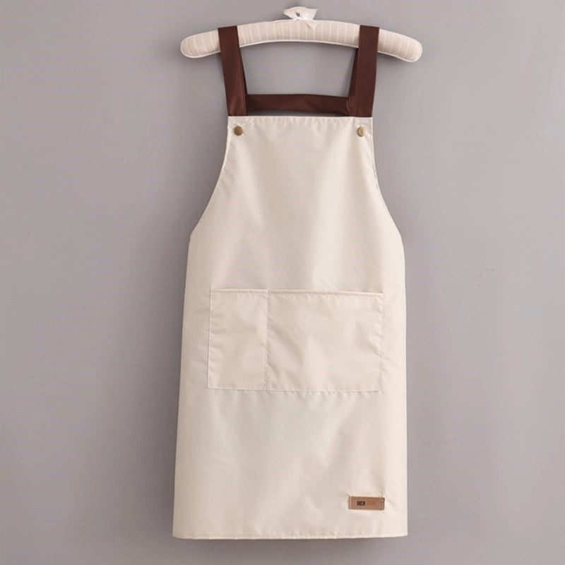 Waterproof Solid Color Apron Set for Kitchen and Household Use | Kitchen Accessories