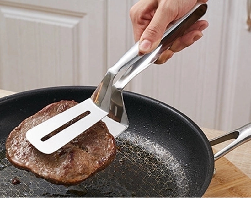 Solid Color Stainless Steel BBQ Spatula Minimalist Design | Kitchen BBQ Tools