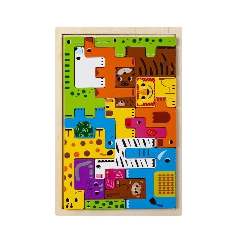 Animal Wood Puzzles for Toddlers Ages 3-6 | Educational Wooden Toys