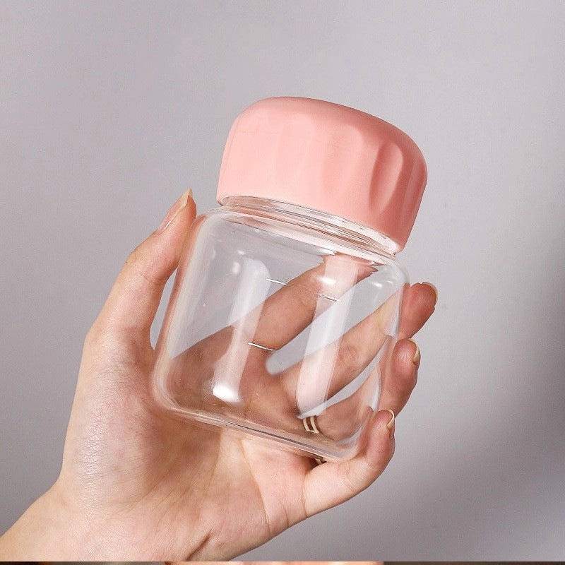 Stylish Mini Portable Glass Milk Cup for Summer, Household & Students | Drinkware & Glassware