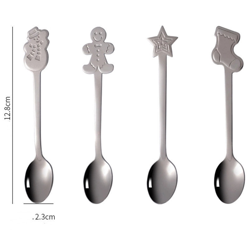 Holiday Cartoon Stainless Steel Spoon Set | Kitchen & Dining Accessories