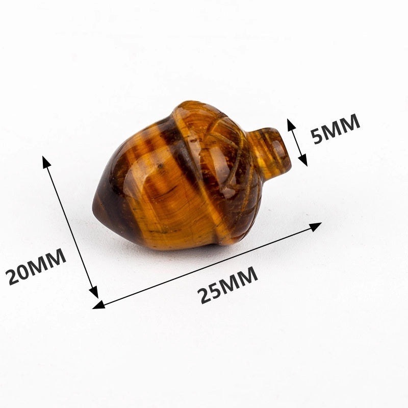 Minimalist Pine Cone Ornaments with Tiger Eye Gemstones | Home Decor Artificial Decorations|Home & Living