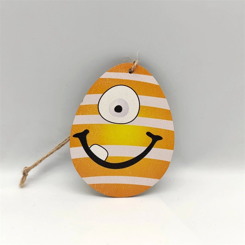 Elegant Easter Wooden Rabbit Hanging Ornament for Home Party Decorations | Home Decor