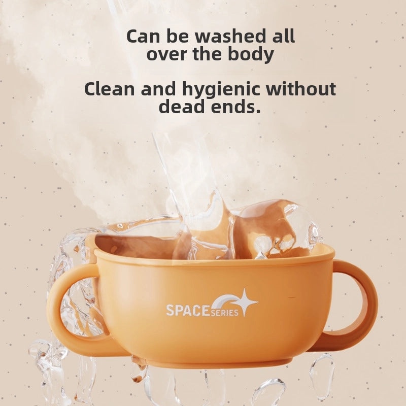 Jiayi Beibi Kids Stainless Steel Suction Baby Food Bowl 316 Heat Preservation Toddler Soup Bowl|Baby Tableware