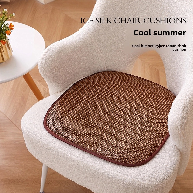 Summer Ice Silk Breathable Rattan Chair Cushion Horseshoe Shape for Office Student Use|Home & Garden > Furniture Accessories
