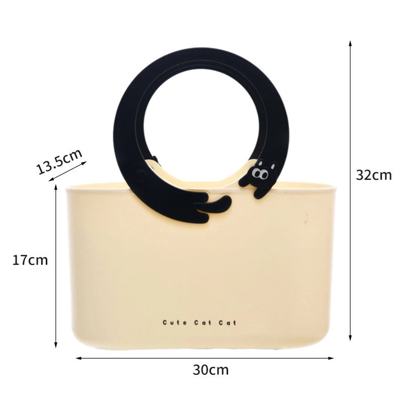 Stylish Solid Color Plastic Storage Basket for Everyday Use|Home Organization Storage Containers