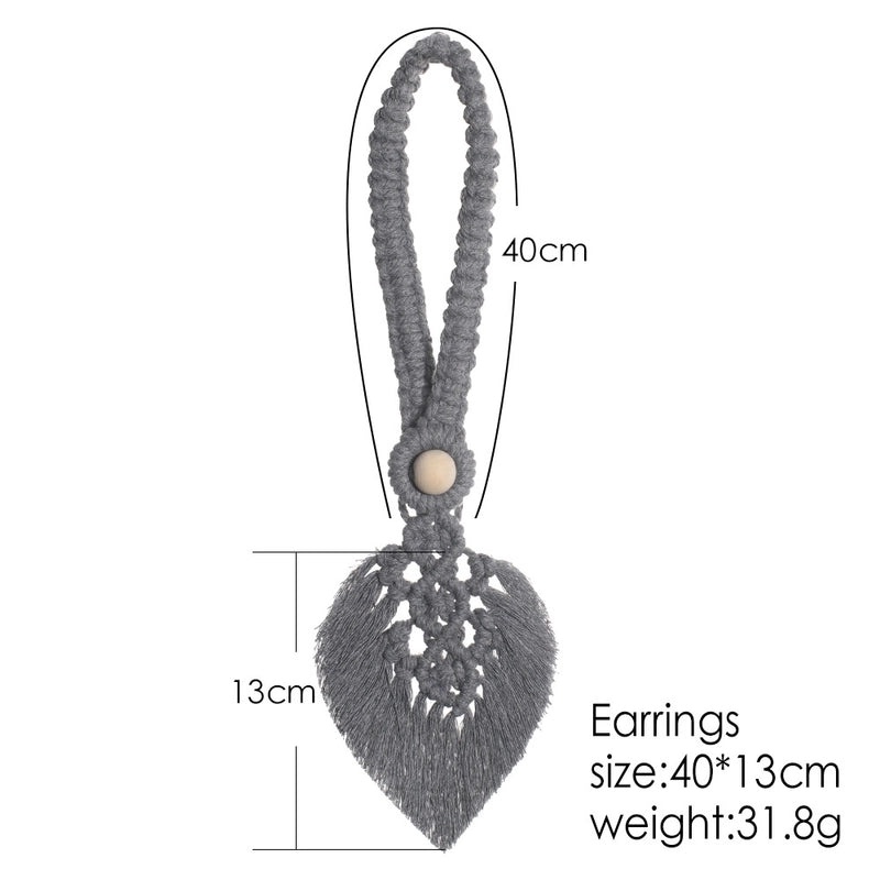 Bohemian Cotton Thread Strap with Pastoral Leaf Design|Fashion Accessories