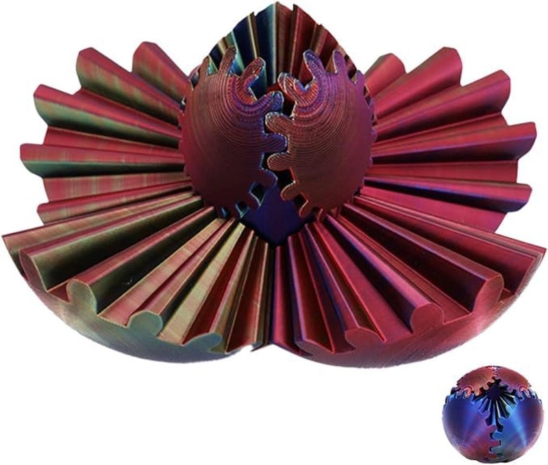 3D Printed Gear Ball Fidget Toy | Stress Relief Toy